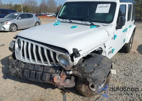 2021 Jeep Wrangler Unlimited Sahara 4X4 из США, поврежденный, VIN 1C4HJXEN3MW592266